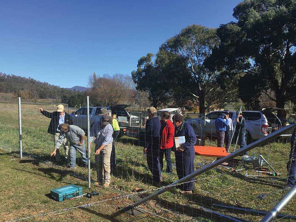 A field day on deer exclusion fencing held at Nariel Valley in June 2018.