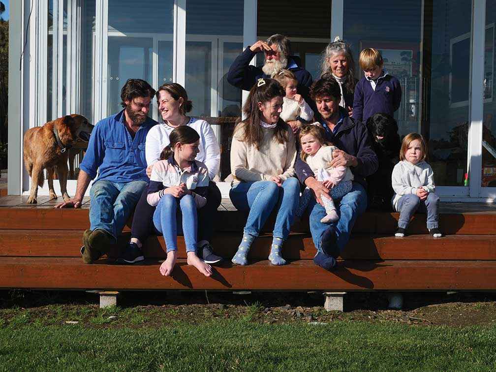 The Blackwell family on their property near Dunkeld.