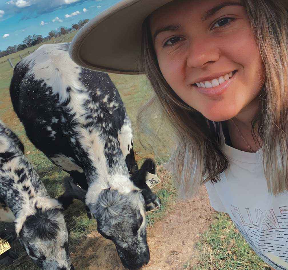 Bonnie Reeves on the family farm in Boisdale, central Gippsland.