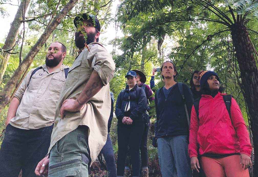 Intrepid Landcare participants are guided by deer expert Brad Blake.